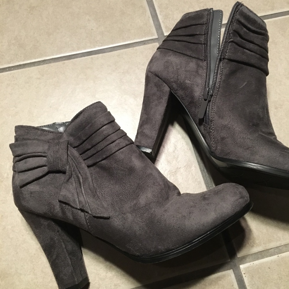 Grey ankle boots